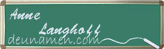 Anne Langhoff Visitenkarte